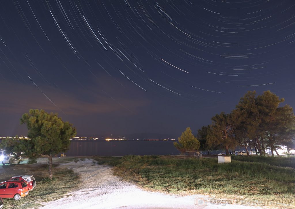 startrails from the villa balcony in Thassos