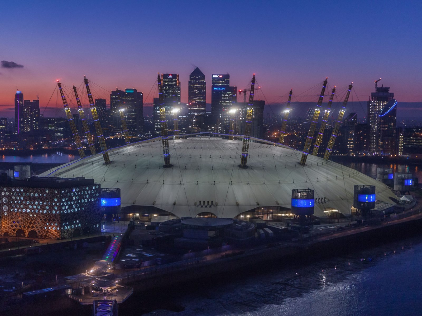 3rd place O2 Arena at sunset